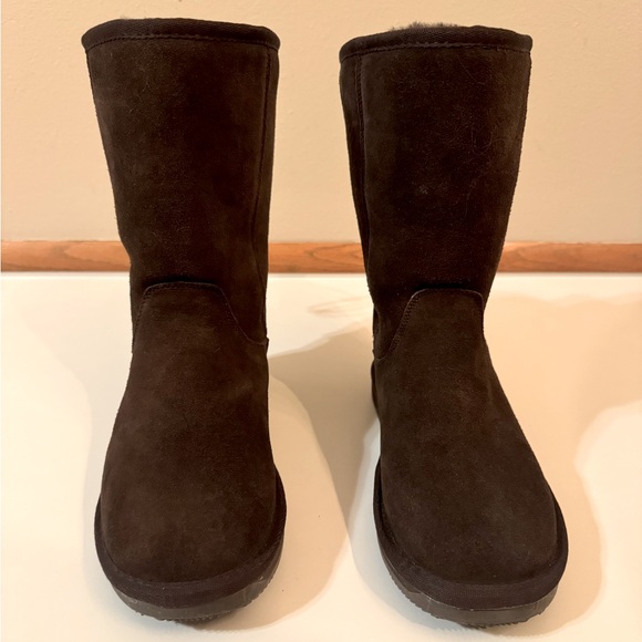 BooRoo size 7 brown suede boots with lace up backs - Picture 2 of 5
